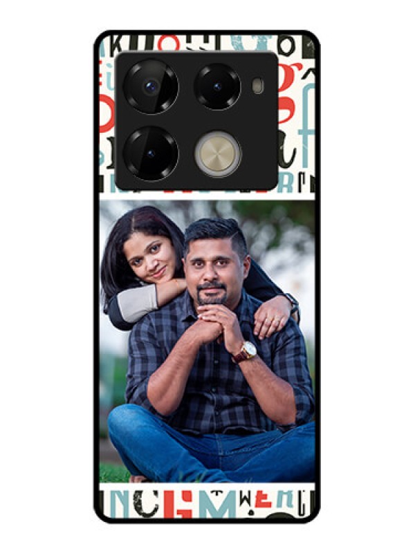 Custom Infinix Note 40 Pro Plus 5G Custom Glass Phone Case - Alphabet Design