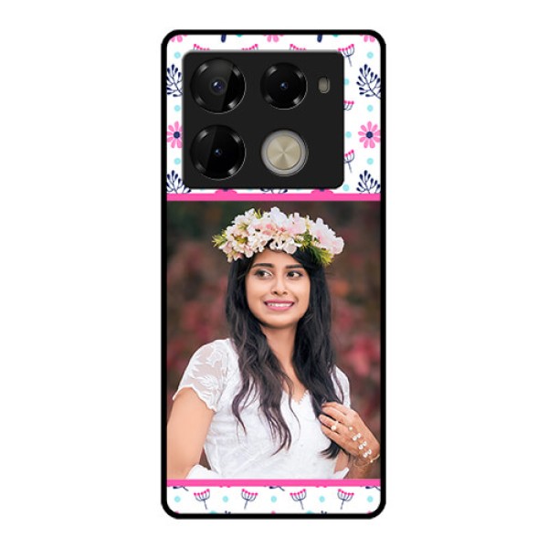 Infinix Note 40 Pro Plus 5G Custom Glass Phone Case - Colorful Flower Design