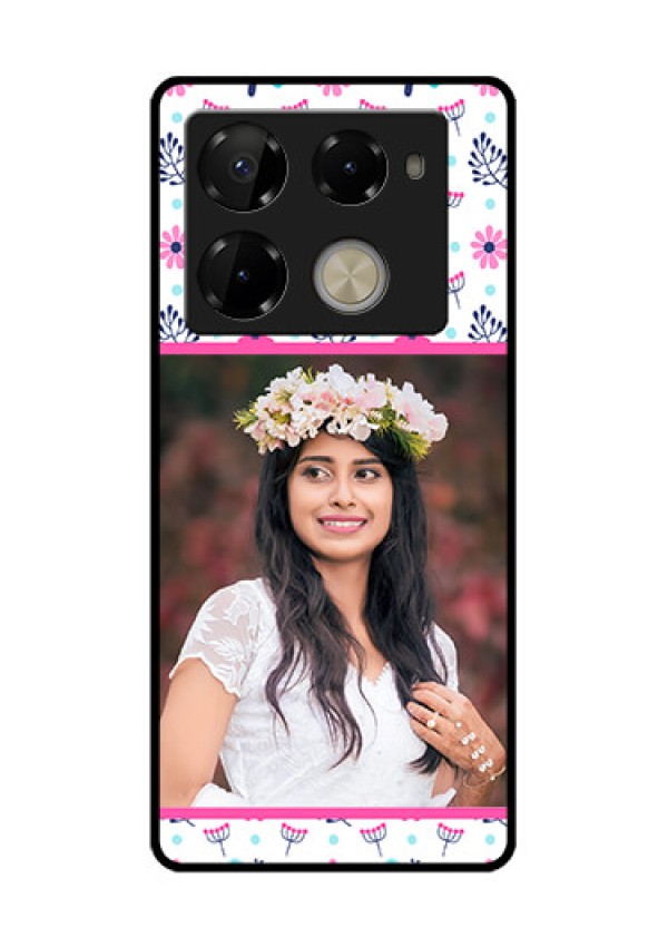 Infinix Note 40 Pro Plus 5G Custom Glass Phone Case - Colorful Flower Design