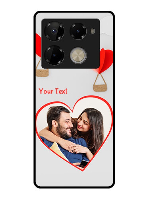 Custom Infinix Note 40 Pro Plus 5G Custom Glass Phone Case - Parachute Love Design
