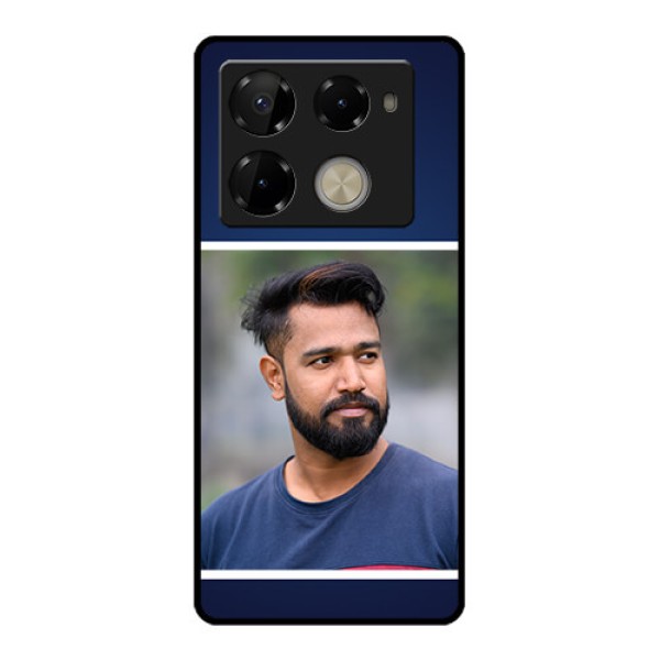 Infinix Note 40 Pro Plus 5G Custom Glass Phone Case - Simple Royal Blue Design Infinix Note 40 Pro Plus 5G Custom Glass Phone Case - Simple Royal Blue Design