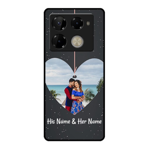 Infinix Note 40 Pro Plus 5G Custom Glass Phone Case - Hanging Heart Design