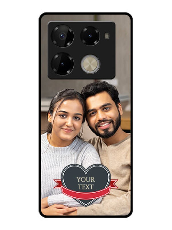 Custom Infinix Note 40 Pro Plus 5G Custom Glass Phone Case - Just Married Couple Design