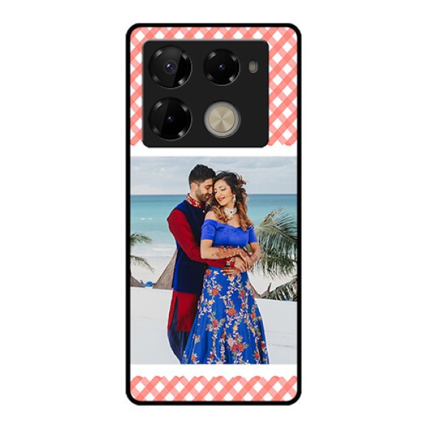 Infinix Note 40 Pro Plus 5G Custom Glass Phone Case - Pink Pattern Design