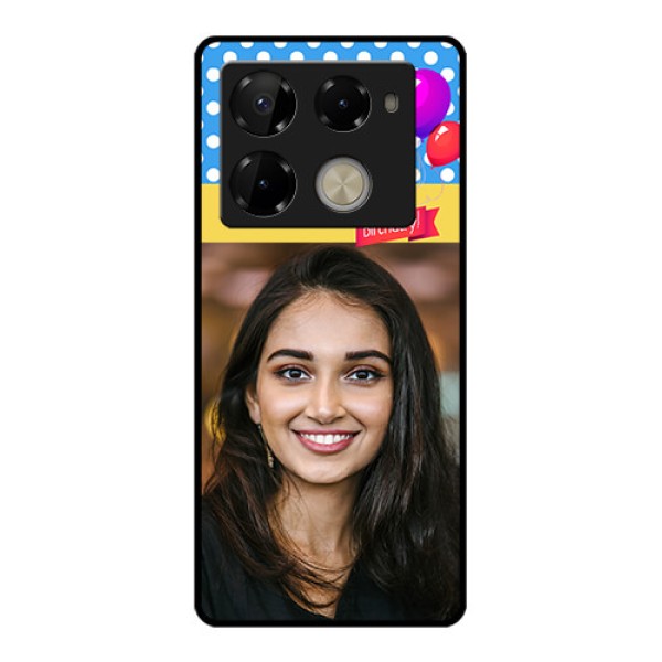 Infinix Note 40 Pro Plus 5G Custom Glass Phone Case - Happy Birthday Design