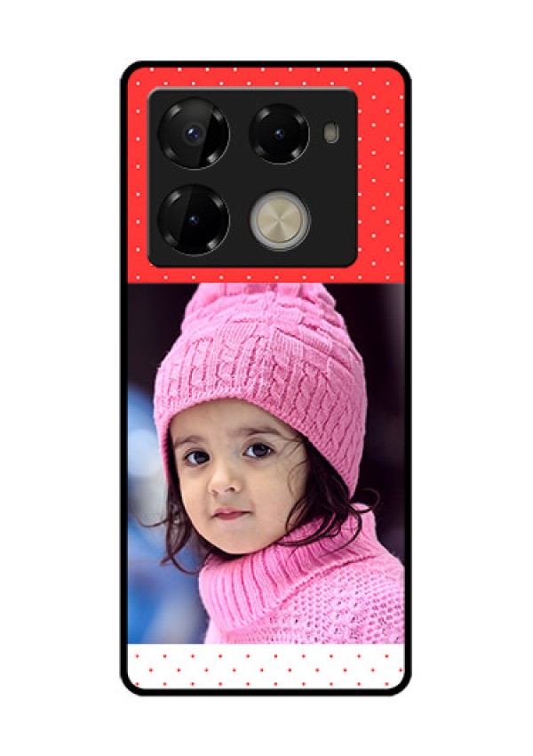 Infinix Note 40 Pro Plus 5G Custom Glass Phone Case - Red Pattern Design