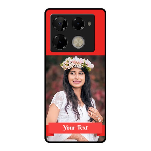 Infinix Note 40 Pro Plus 5G Custom Glass Phone Case - Simple Red Color Design Infinix Note 40 Pro Plus 5G Custom Glass Phone Case - Simple Red Color Design