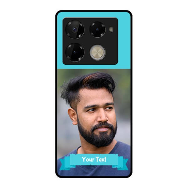 Infinix Note 40 Pro Plus 5G Custom Glass Phone Case - Blue Color Design