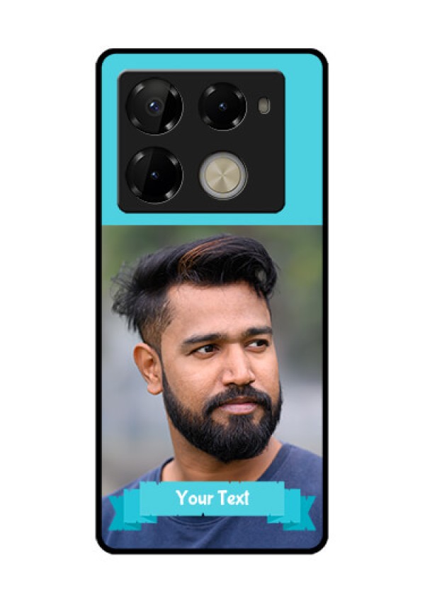 Infinix Note 40 Pro Plus 5G Custom Glass Phone Case - Blue Color Design