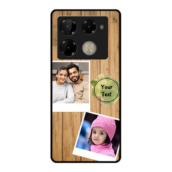 Infinix Note 40 Pro Plus 5G Custom Glass Phone Case - Wooden Texture Design