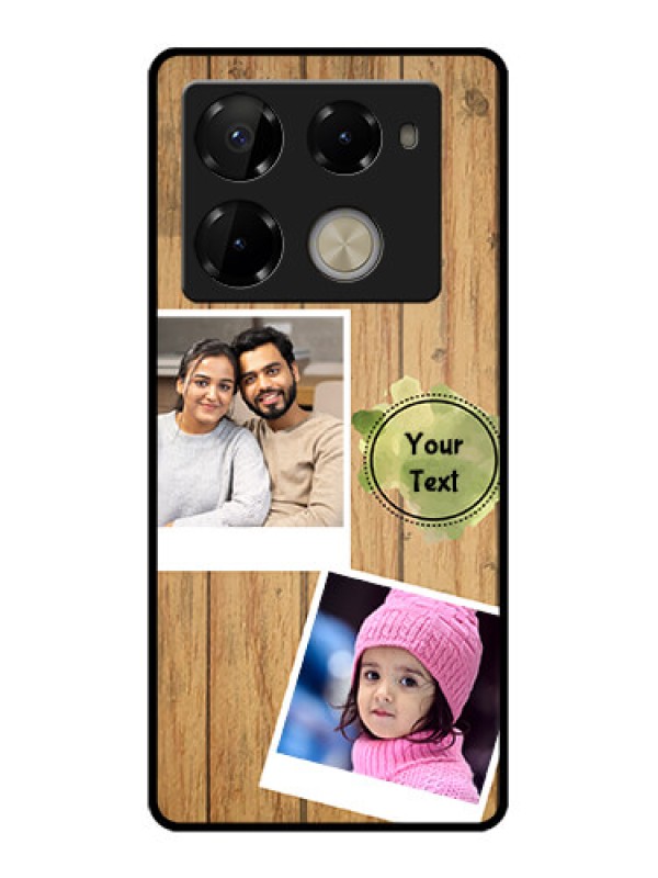 Custom Infinix Note 40 Pro Plus 5G Custom Glass Phone Case - Wooden Texture Design