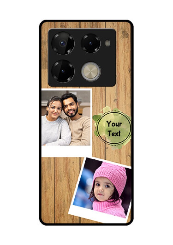Infinix Note 40 Pro Plus 5G Custom Glass Phone Case - Wooden Texture Design