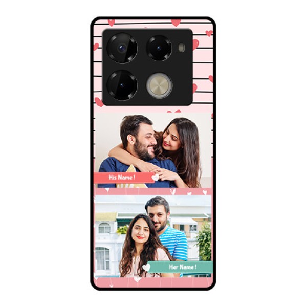 Infinix Note 40 Pro Plus 5G Custom Glass Phone Case - Photo With Heart Design Infinix Note 40 Pro Plus 5G Custom Glass Phone Case - Photo With Heart Design