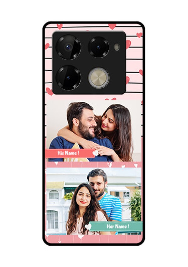 Infinix Note 40 Pro Plus 5G Custom Glass Phone Case - Photo With Heart Design