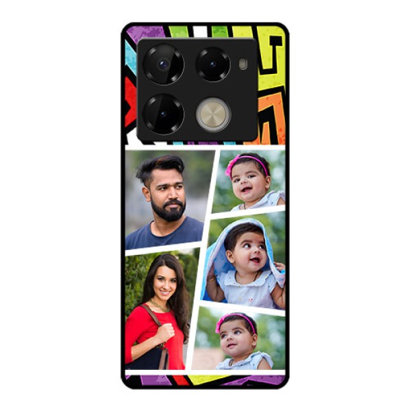 Infinix Note 40 Pro Plus 5G Custom Glass Phone Case - Graffiti Pattern Design