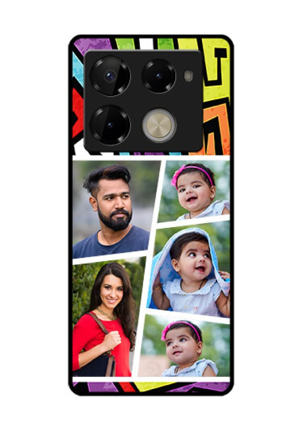 Infinix Note 40 Pro Plus 5G Custom Glass Phone Case - Graffiti Pattern Design