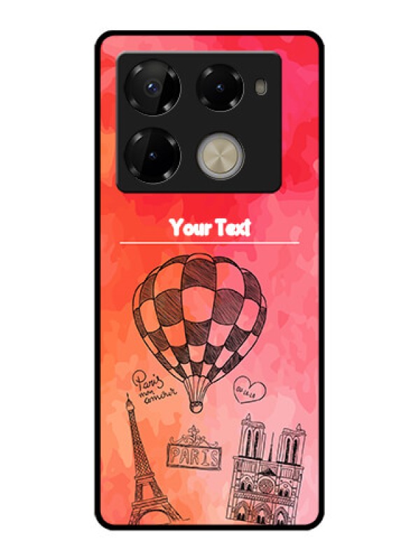 Custom Infinix Note 40 Pro Plus 5G Custom Glass Phone Case - Paris Theme Design