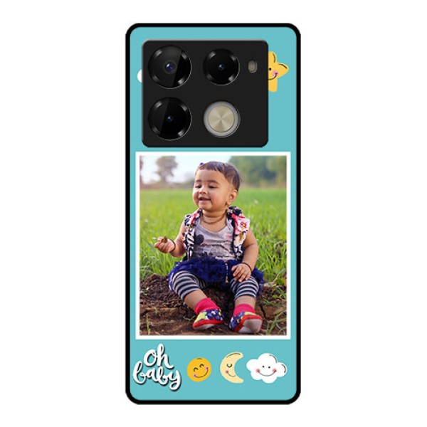 Infinix Note 40 Pro Plus 5G Custom Glass Phone Case - Smiley Kids Stars Design Infinix Note 40 Pro Plus 5G Custom Glass Phone Case - Smiley Kids Stars Design