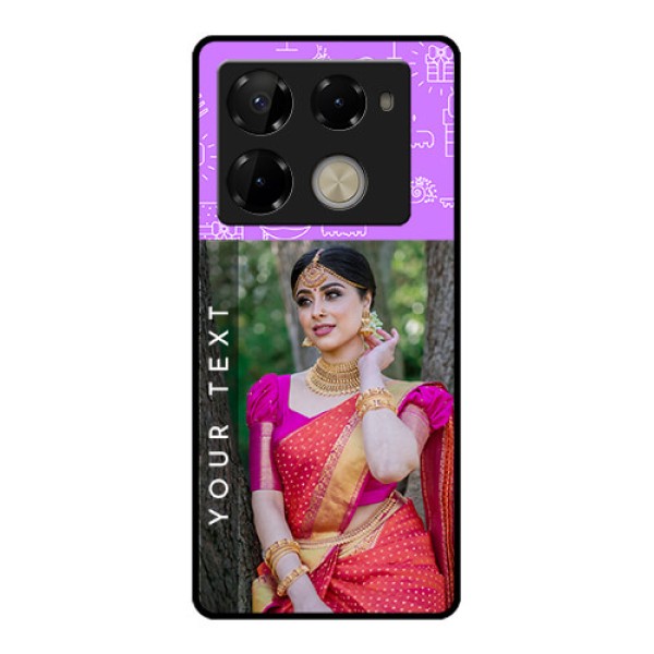 Infinix Note 40 Pro Plus 5G Custom Glass Phone Case - Birthday Icons Design