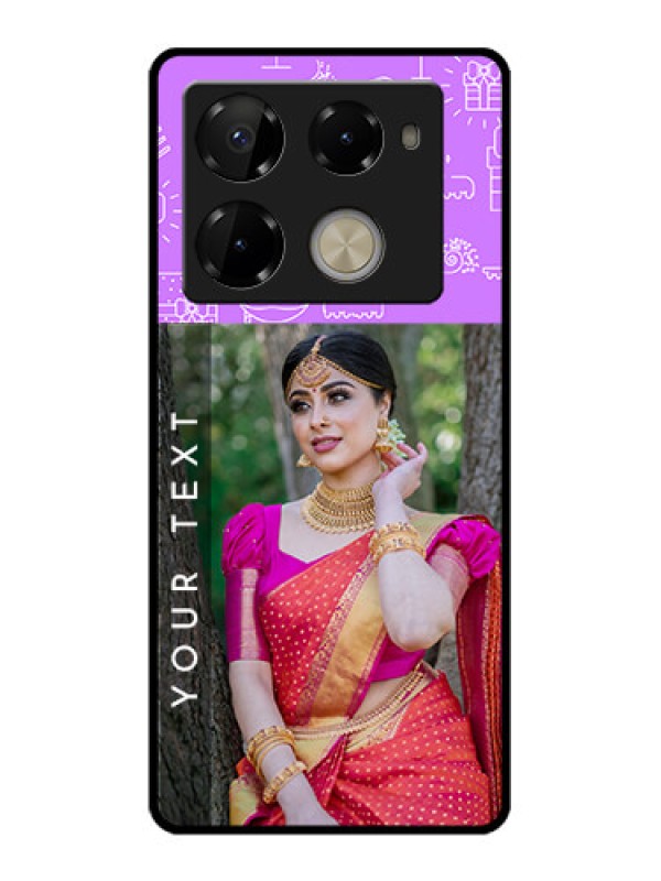 Custom Infinix Note 40 Pro Plus 5G Custom Glass Phone Case - Birthday Icons Design