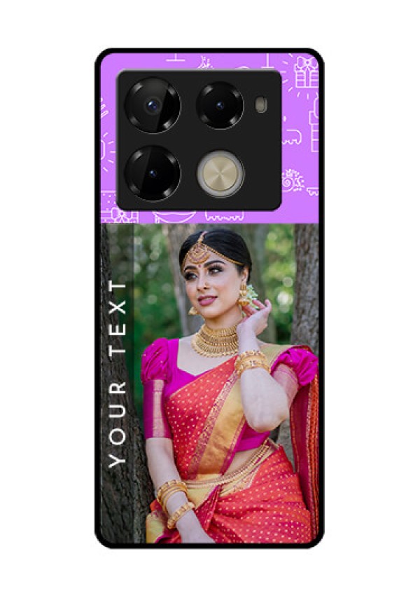 Infinix Note 40 Pro Plus 5G Custom Glass Phone Case - Birthday Icons Design