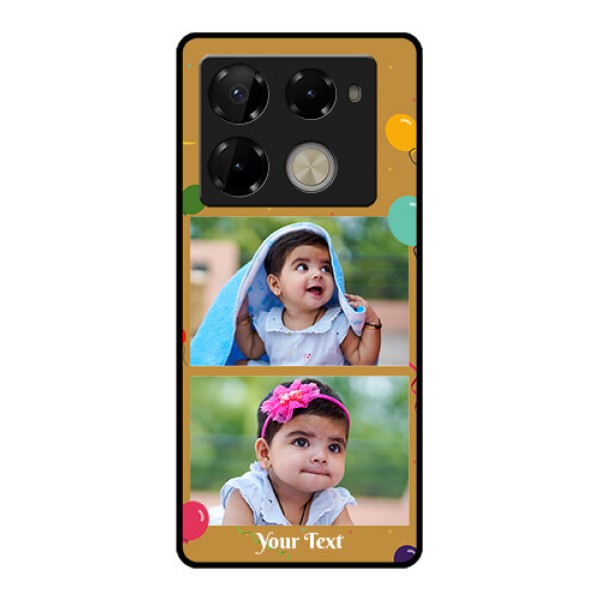 Infinix Note 40 Pro Plus 5G Custom Glass Phone Case - Image Holder With Birthday Celebrations Design