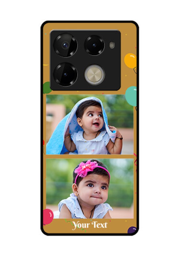 Infinix Note 40 Pro Plus 5G Custom Glass Phone Case - Image Holder With Birthday Celebrations Design