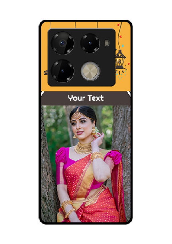 Infinix Note 40 Pro Plus 5G Custom Glass Phone Case - With Family Picture And Icons