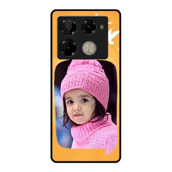 Infinix Note 40 Pro Plus 5G Custom Glass Phone Case - Water Color Design With Bird Icons
