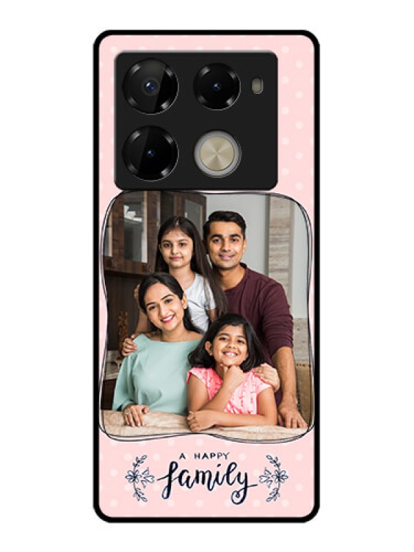 Custom Infinix Note 40 Pro Plus 5G Custom Glass Phone Case - Family With Dots Design