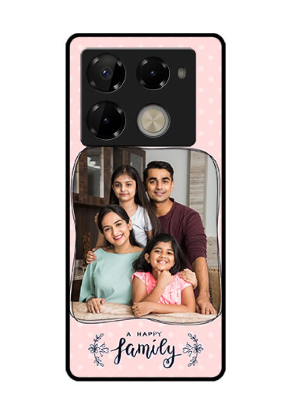 Infinix Note 40 Pro Plus 5G Custom Glass Phone Case - Family With Dots Design