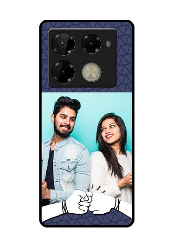 Infinix Note 40 Pro Plus 5G Custom Glass Phone Case - With Best Friends Design