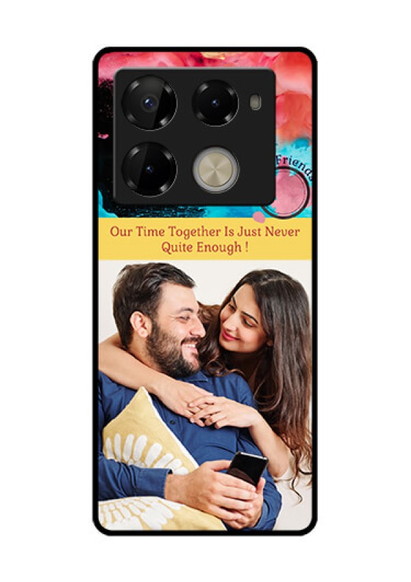 Infinix Note 40 Pro Plus 5G Custom Glass Phone Case - Quote With Acrylic Painting Design