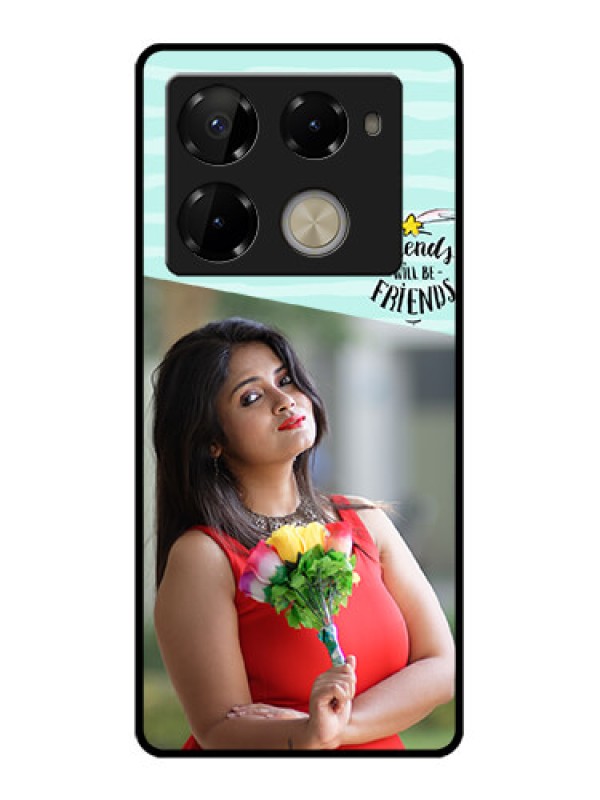 Custom Infinix Note 40 Pro Plus 5G Custom Glass Phone Case - Friends Picture Icon Design
