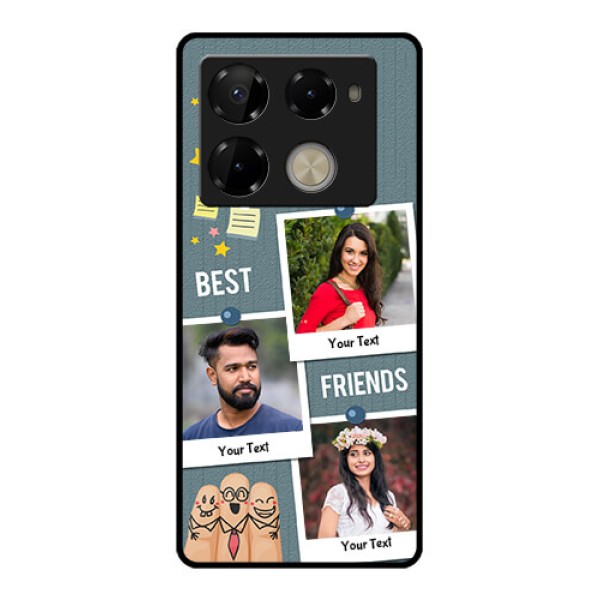 Infinix Note 40 Pro Plus 5G Custom Glass Phone Case - Sticky Frames And Friendship Design Infinix Note 40 Pro Plus 5G Custom Glass Phone Case - Sticky Frames And Friendship Design