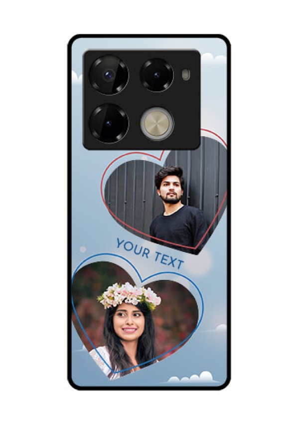 Infinix Note 40 Pro Plus 5G Custom Glass Phone Case - Blue Color Couple Design