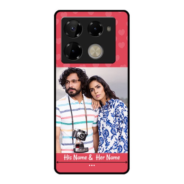 Infinix Note 40 Pro Plus 5G Custom Glass Phone Case - Simple Love Design