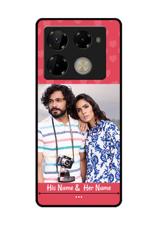 Infinix Note 40 Pro Plus 5G Custom Glass Phone Case - Simple Love Design