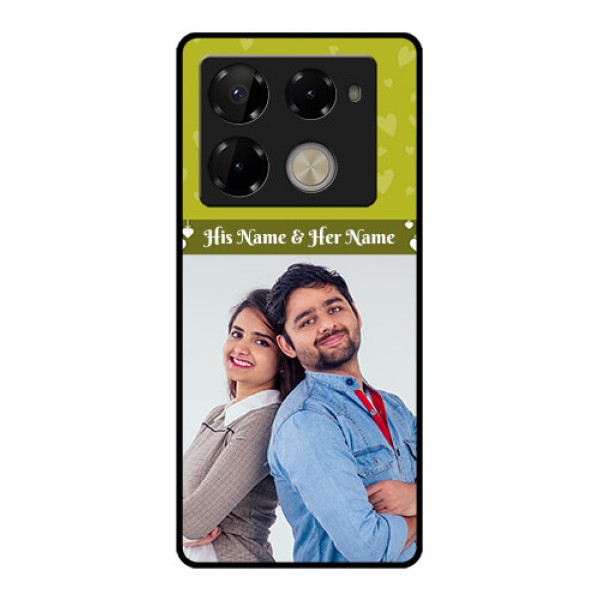 Infinix Note 40 Pro Plus 5G Custom Glass Phone Case - You and Me Heart Design