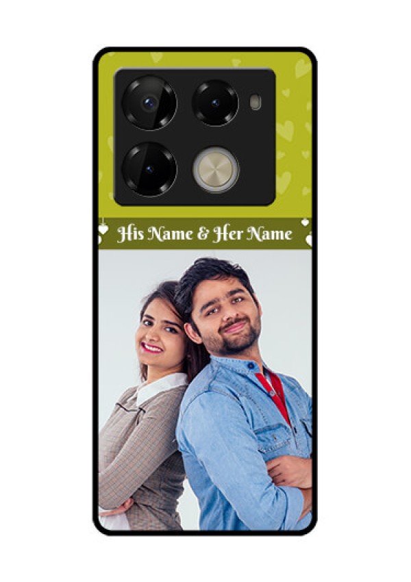 Infinix Note 40 Pro Plus 5G Custom Glass Phone Case - You and Me Heart Design