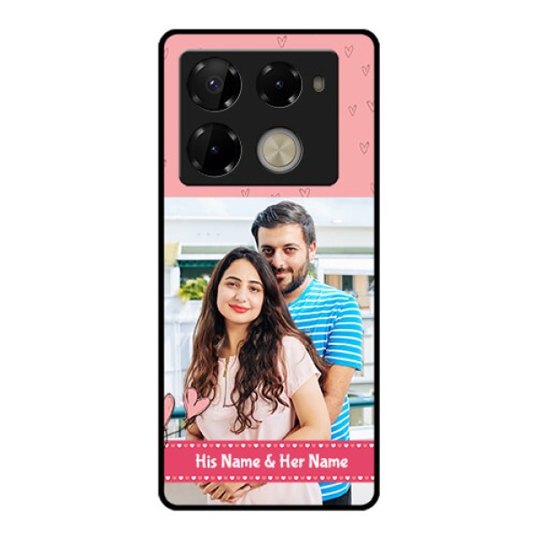 Infinix Note 40 Pro Plus 5G Custom Glass Phone Case - Love Design Peach Color Infinix Note 40 Pro Plus 5G Custom Glass Phone Case - Love Design Peach Color