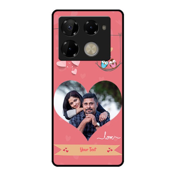 Infinix Note 40 Pro Plus 5G Custom Glass Phone Case - Peach Color Love Design