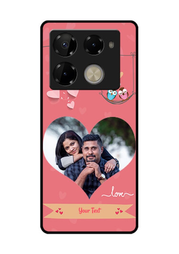 Infinix Note 40 Pro Plus 5G Custom Glass Phone Case - Peach Color Love Design