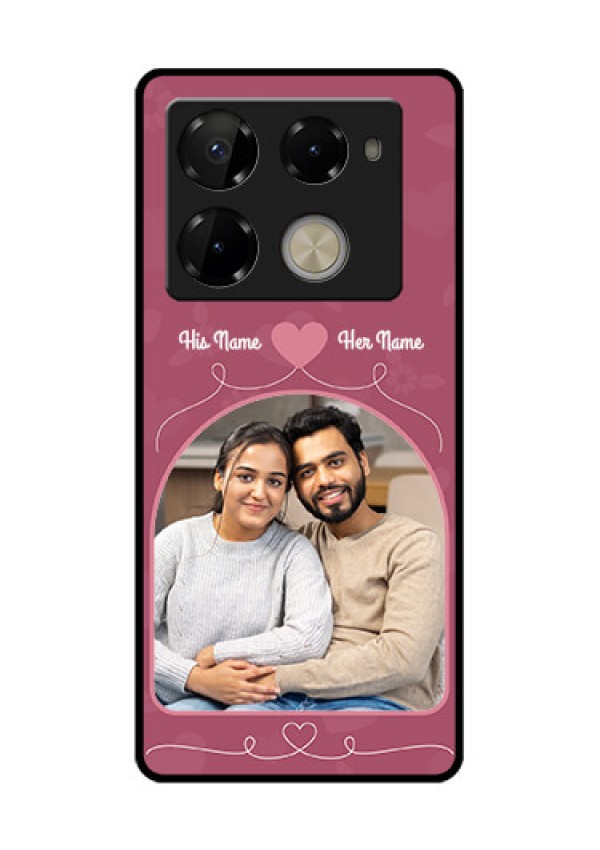 Infinix Note 40 Pro Plus 5G Custom Glass Phone Case - Love Floral Design