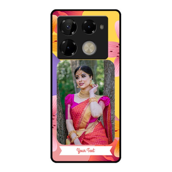 Infinix Note 40 Pro Plus 5G Custom Glass Phone Case - 3 Image With Vintage Floral Design Infinix Note 40 Pro Plus 5G Custom Glass Phone Case - 3 Image With Vintage Floral Design