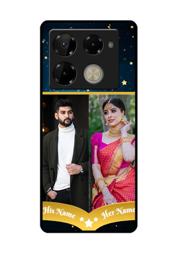 Infinix Note 40 Pro Plus 5G Custom Glass Phone Case - Galaxy Stars Backdrop Design