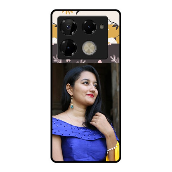 Infinix Note 40 Pro Plus 5G Custom Glass Phone Case - Stylish Floral Design