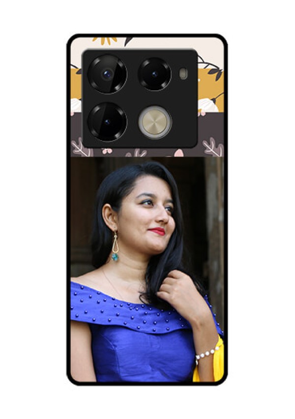 Infinix Note 40 Pro Plus 5G Custom Glass Phone Case - Stylish Floral Design