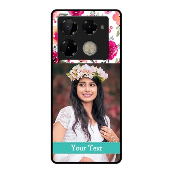 Infinix Note 40 Pro Plus 5G Custom Glass Phone Case - Water Colors Floral Design Infinix Note 40 Pro Plus 5G Custom Glass Phone Case - Water Colors Floral Design