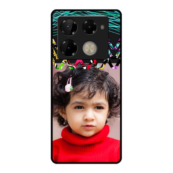 Infinix Note 40 Pro Plus 5G Custom Glass Phone Case - Neon Abstract Design